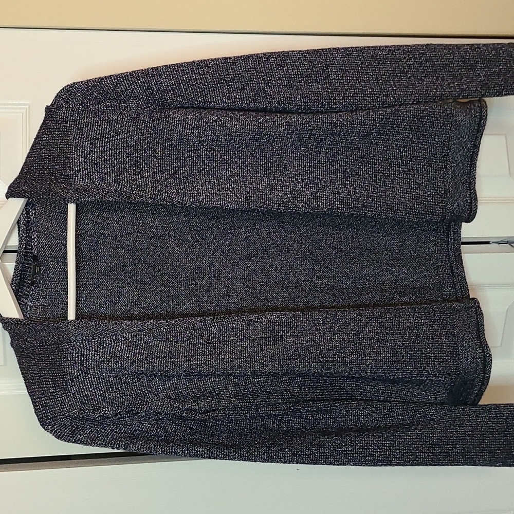 Talbots blue and silver lightweight cardigan